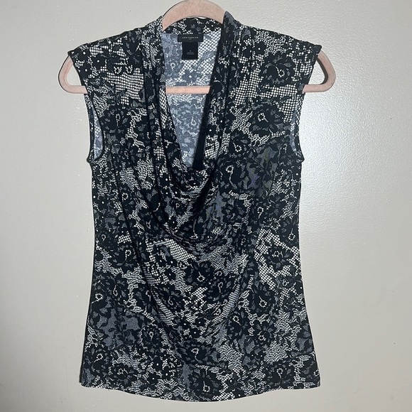Ann Taylor Tops - Ann Taylor Elegant Floral Lace Print Cowl Career Top | Small‎